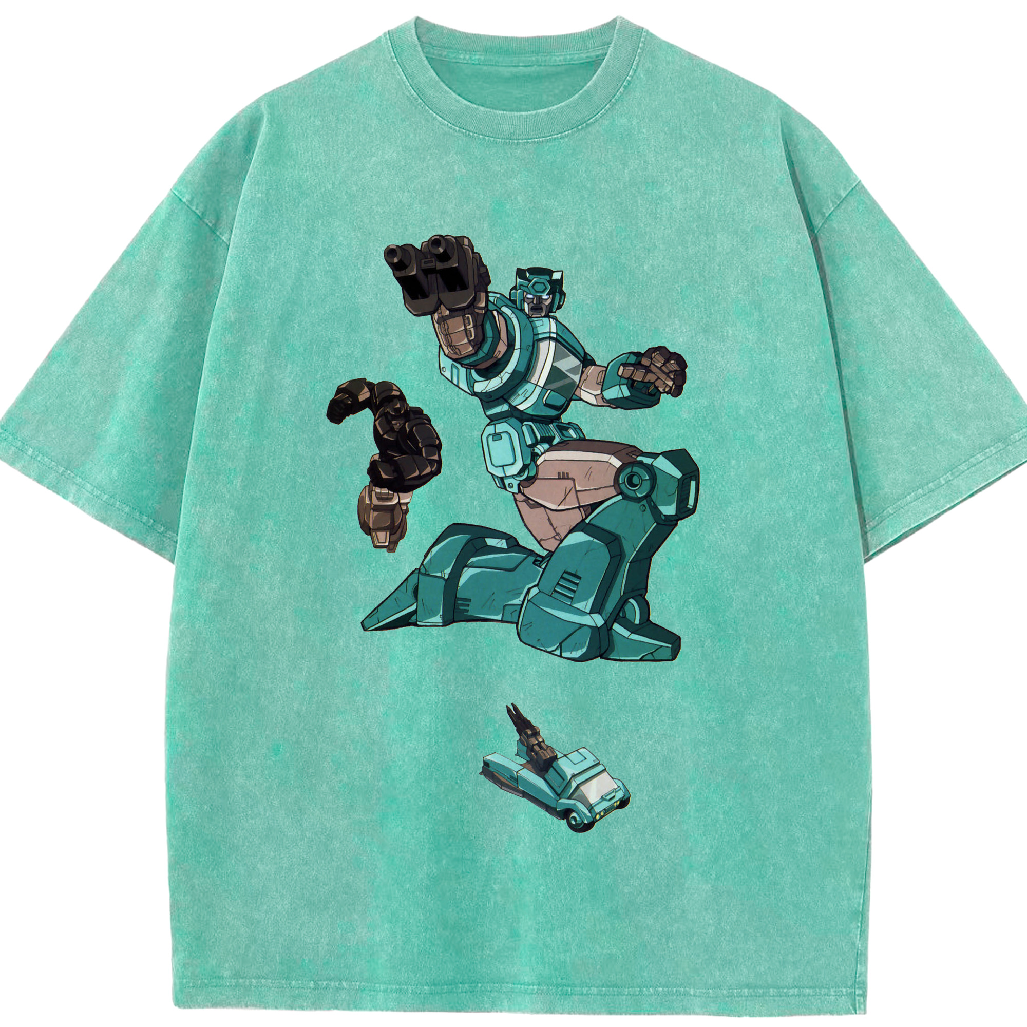 （画像用）  綿100% ヴィンテージ風 半袖Tシャツ（フロントプリント）